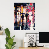 Poster Marcher Dans La Pluie (Bureau à domicile)