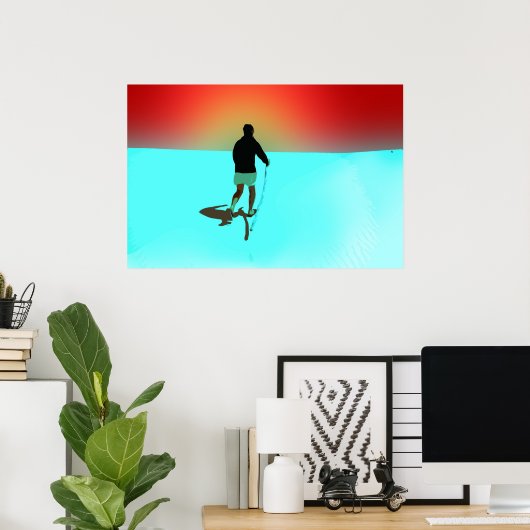 Poster Marcher dans le désert (Bureau à domicile)