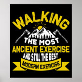 Poster Marcher Est Le Meilleur Exercice Moderne (Devant)