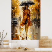 Poster Marcher la pluie d'automne : une méditation de fem (Cuisine)