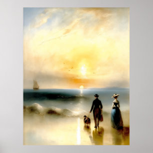 Poster Marcher sur la plage