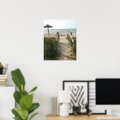 Poster Marcher sur la plage Imprimer (Bureau à domicile)