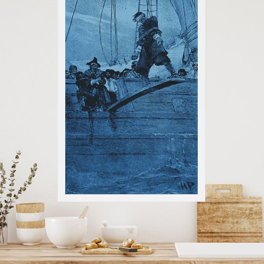 Poster Marcher sur la planche (Cuisine)