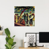 Poster Marcher sur le lac I d'août Macke (Bureau à domicile)