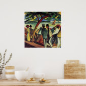 Poster Marcher sur le lac I d'août Macke (Cuisine)