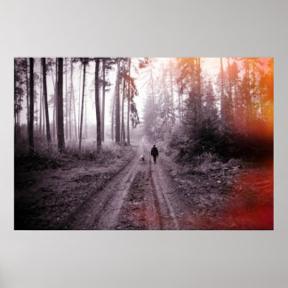 Poster marcher sur les chiens