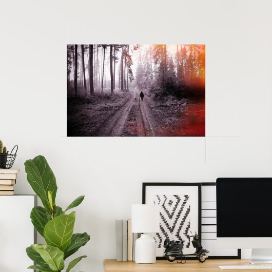 Poster marcher sur les chiens (Bureau à domicile)