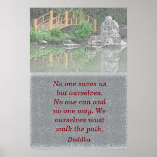 Poster Marcher sur notre chemin - Citation de Bouddha - i