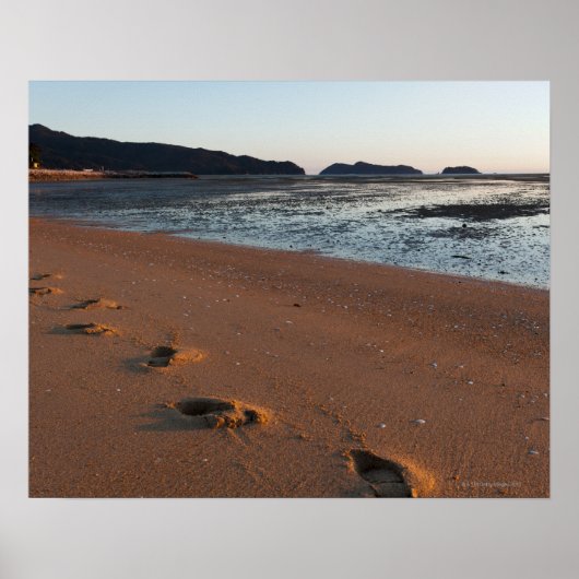 Poster Marches dans les sables au lever du soleil (Devant)