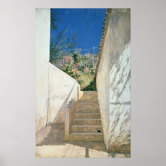 Poster Marches dans un jardin, Algérie, 1883 (Devant)
