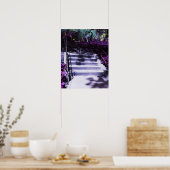 Poster Marches violettes par les fleurs violettes (Cuisine)