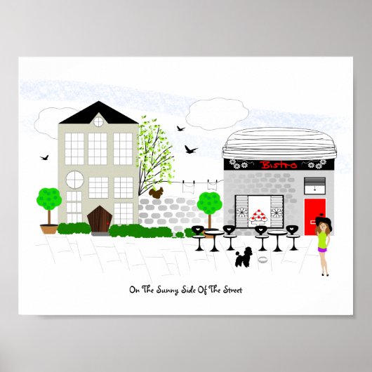 Poster Marchez Toujours Sur Le Côté Soleil De La Rue (Devant)