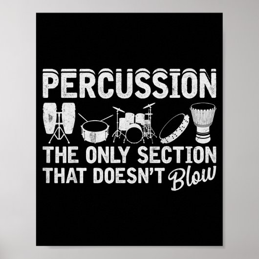 Poster Marching Band Percussion For Percussionist Drummer (Devant)