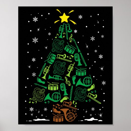 Poster Marching Nd Instrument Family Matching Christmas T (Devant)