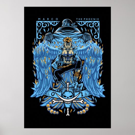 Poster Marco Le Phoenix Whitebeard Pirates (Devant)