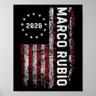Poster Marco Rubio 2028 Président 48 Campagne électorale