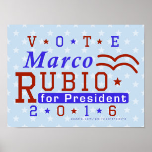 Poster Marco Rubio Président des élections Républicaines 