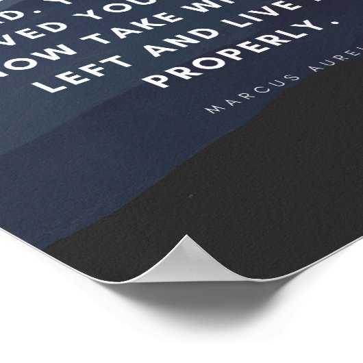 Poster Marcus Aurelius | Pensez à vous-même comme mort. (Coin)