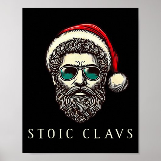 Poster Marcus Aurelius Stoic Santa Claus Stoicism Funny C (Devant)