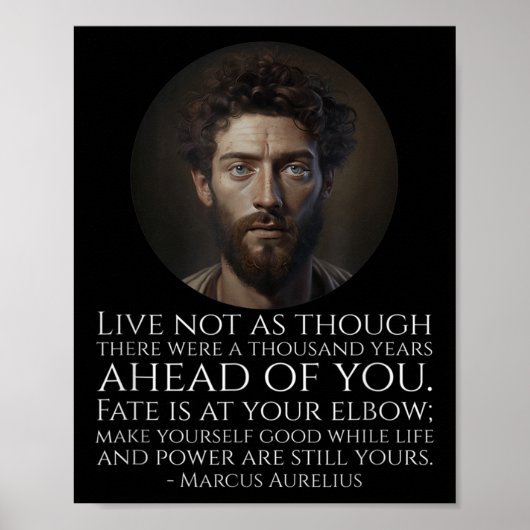 Poster Marcus Aurelius Stoicism - Philosophie stoïque rom (Devant)