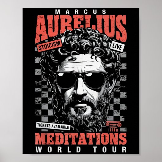 Poster Marcus Aurelius Stoïque Philosophe Citation Motiva (Devant)