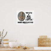 Poster Marcus Aurelius Très Peu Nécessaire Faire Une Vie  (Cuisine)