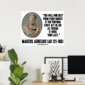 Poster Marcus Aurelius Trouvez Le Repos De Vain Citation  (Bureau à domicile)