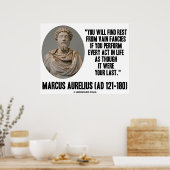 Poster Marcus Aurelius Trouvez Le Repos De Vain Citation  (Cuisine)