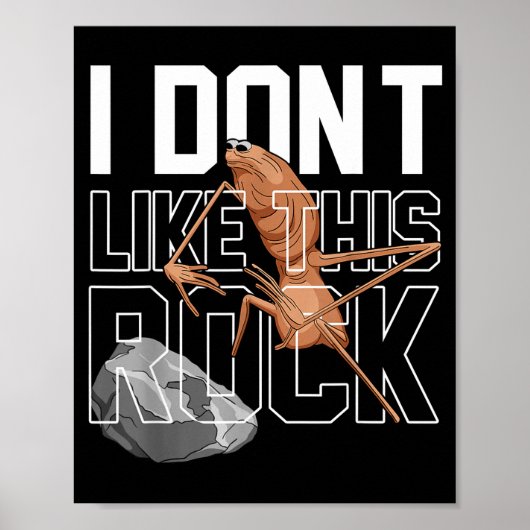 Poster Marcus le ver Cette roche n'est pas drôle Mème drô (Devant)