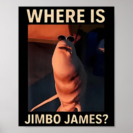 Poster Marcus le ver où est Jimbo James Mème drôle (Devant)