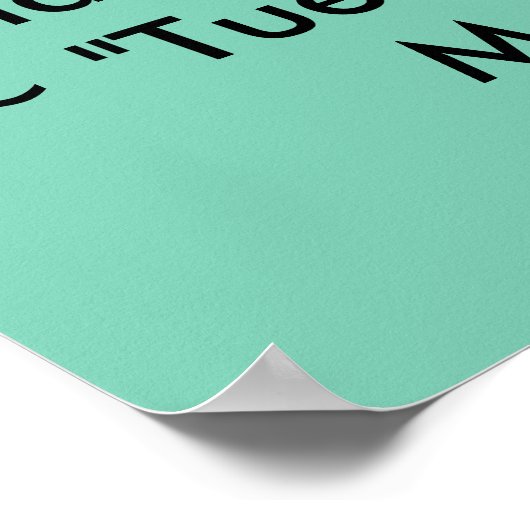 Poster Mardi Avec Citation De Morrie (Coin)