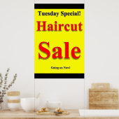 Poster Mardi Coupe spéciale Vente de cheveux Beauté Salon (Cuisine)