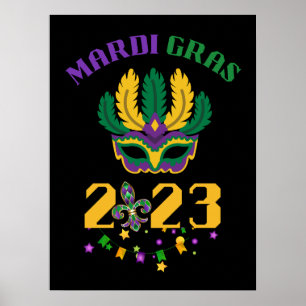 Poster Mardi Gras 2023 Carnaval de la Nouvelle-Orléans