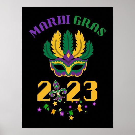 Poster Mardi Gras 2023 Carnaval de la Nouvelle-Orléans (Devant)