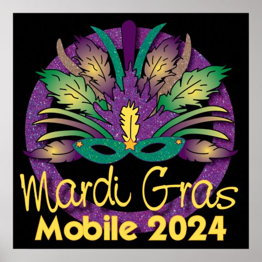 Poster Mardi Gras - 2024 - Mobile (Devant)