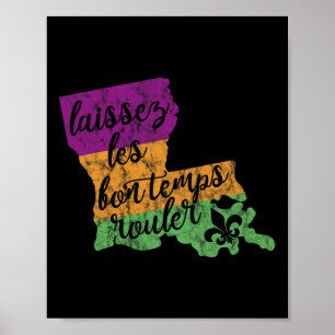 Poster Mardi Gras 2025 Laissez Les Bon Temps Rouler Nouve
