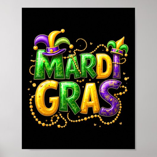 Poster Mardi Gras 2025 - Vêtements Pour Hommes Femmes (Devant)