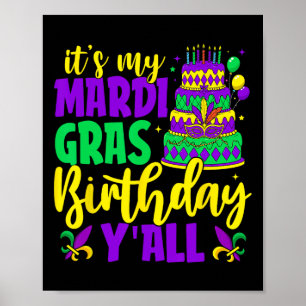 Poster Mardi Gras Anniversaire C'est My Mardi Gras Annive