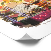 Poster Mardi Gras Arch Galveston, aquarelle inspirée (Coin)