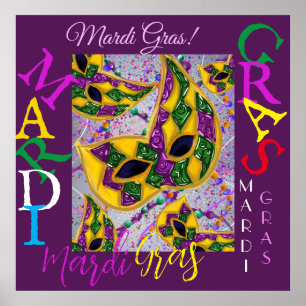 POSTER MARDI GRAS ART  