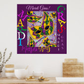 POSTER MARDI GRAS ART (Cuisine)