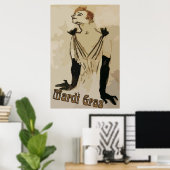 Poster Mardi Gras Art, Dresser Quartier Français, (Bureau à domicile)