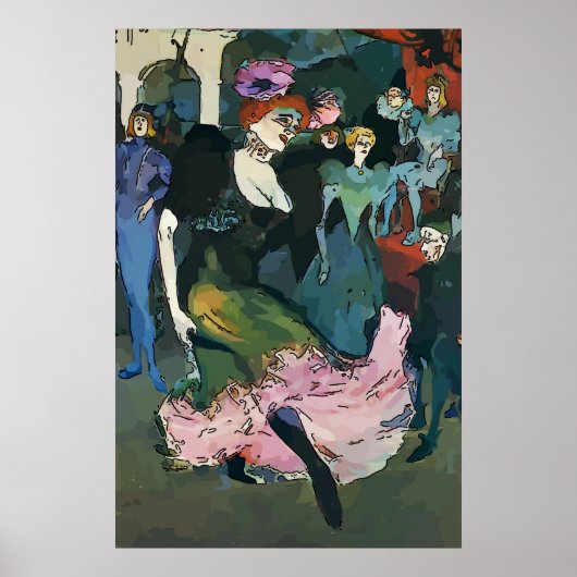 Poster Mardi Gras Ball Danseuse (Devant)