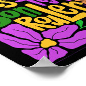 Poster Mardi Gras Boho Laissez Les Bon Temps Rouler Fleur (Coin)