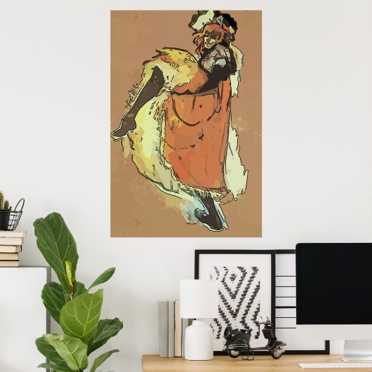 Poster Mardi Gras Can Danseuse (Bureau à domicile)