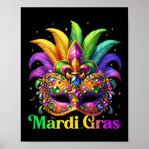 Poster Mardi Gras Chemises Pour Femmes Filles Enfants Mas