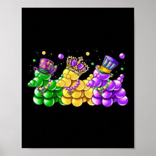 Poster Mardi Gras Chiens Fête du Carnaval Femmes (Devant)