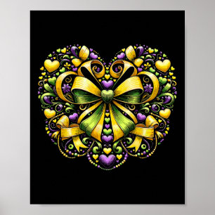 Poster Mardi Gras Coeur Gras Mardi New Orleans Femmes Enf