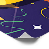 Poster Mardi Gras Coloré Masqué (Coin)