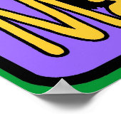 Poster Mardi Gras Conversation Noir, date de modification (Coin)